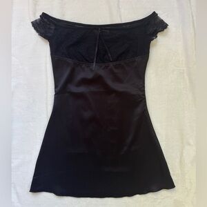 Danielle Guizio Off the Shoulder Little Black Dress